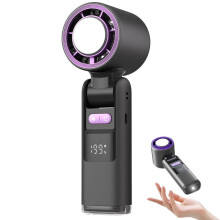 Ventilatori a mano, ventilatore portatile con piastra di raffreddamento, 1-199 velocità, mini ventilatore pieghevole con supporto, g