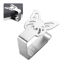8er-Set Edelstahl Tischdeckenklammern, Tischdeckenhalter, Extra Stark Flexibel, Rutschfest, Glatte Kanten, Dekoratives Design