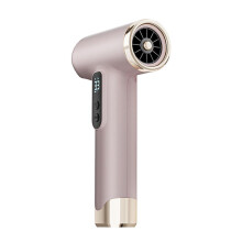 Haartrockner, Kabelloser Haartrockner, Tragbarer Haartrockner mit LED Anzeige, 100k RPM, 18w Schnellladung, 200w, 15600 mAh, Rosa