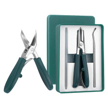 3-teiliges Set Nagelknipser mit Adler-Schnabel-Winkel für Eingewachsene Zehennägel,Nagelzwicker, mit Auffangbehälter, für Senioren und
