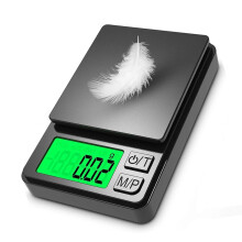 Bilancia tascabile di precisione, accuratezza 0,01 g, scala digitale fine con retroilluminazione e custodia protettiva, conversione