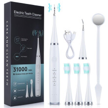 Wiederaufladbare Schallzahnbürste Set – 6-in-1 Zahnreinigung mit 3 Aufsätzen, 5 Reinigungsmodi, IPX7, USB – Tiefenreinigung für empfi