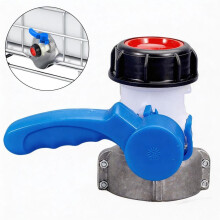 Kulový kohout pro adaptér IBC, klapka kontejneru DN50 75 mm, uzavírací ventil, výpustný ventil, klapka pro kontejnery, s