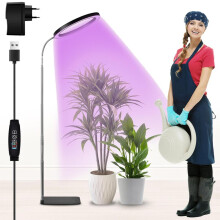 Plantenlamp, LED-plantenlamp met volledig spectrum, 160 LED's groeilamp, voor kamerplanten, met 3/9/12-uurs timer, 3 kleurmodi, 10