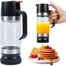 Honigspender aus Glas, 300ml Honigtopf mit Griff, tropffreier Honigbehälter, ideal für Honig und Sirup