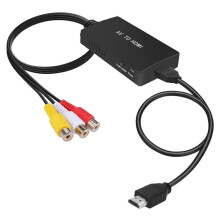 AV to HDMI adapter 1080P, for PS2/PS3/Xbox/VHS/DVD players, composite-CVBS video-audio converter