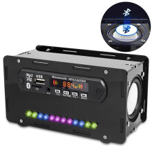 DIY elektronikk loddesett Bluetooth-høyttalersett med FM-radio, med LED-indikatorlys DIY-radiosett Høyttalerboks med fjernkontroll
