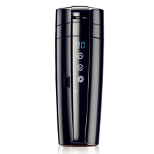 Kannettava auton vedenkeitin, 400 ml ruostumattomasta teräksestä valmistettu matkavedenkeitin, säädettävä lämpötila 40–100 C, 12 V 80 W p