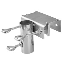 Parasollstativ, solskjermholder for balkongrekkverk, justerbar, maksimal klemmebredde 4,8 cm, for hage, terrasse, balkong, rekkverk