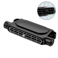 USB-auton niskatukeen asennettava tuuletin, 3 nopeutta, 3000 mAh, hiljainen kaksoisturbiinituuletin, kannettava takaistuimen tuuletin
