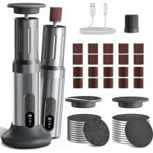 Elektrischer Hornhautentferner mit LED-Anzeige, 2-in-1 Profi Hornhautentferner Set mit Fußfeile und Nagelpolierer, 6 Geschwindigkeiten,