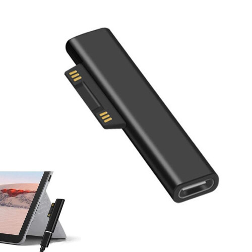 Surface Connect para porta USB-C, compatível com Microsoft Surface Pro 7/6/5/4/3 GB 1/2, Laptop 4/3/2/1, funciona com fonte d