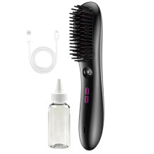 Kabellose Dampfbürste für Haare,3-in-1 Glätt-&Lockenbürste,3 Temperaturstufen 160–200C,Ultraschall-Sprühnebel,4000mAh Akku, 40–60 M