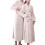Women's Terry Cloth Bathrobe Double Pockets Pink 2