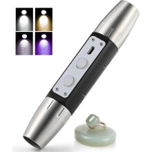 Lampe for identifisering av edelstener, bærbar mini-jadelommelykt, USB-lampe for identifisering av edelstener og mineraler, smykkevurde