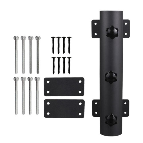 Supporto per ombrellone da terrazzo e ringhiera, adatto per ombrelloni da 3,3 a 4,6 cm, ideale anche per spiaggia e cortile.