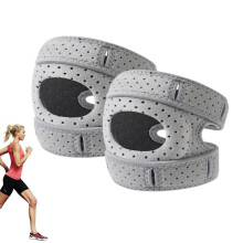 Patella knee brace, 2 pieces, adjustable knee strap with silicone padding, breathable, patella knee support for sports & training,