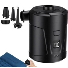 Electric Air Pump 5200mAh USB-C 4000Pa Portable Mini Air Compressor 4 Nozzles Air Mattress Pool Camping Vacuum Bags Travel Outdoor