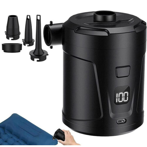 Ηλεκτρική αντλία αέρα 5200mAh USB-C 4000Pa Φορητός μίνι αεροσυμπιεστής 4 ακροφυσ