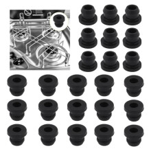 24er Set Gummifüße für Wohnmobil-Herd, hitzebeständig, kompatibel Dometic, Smev, Thetford, Anti-Rutsch, Schwarz, langlebig & stabil