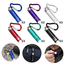 18 mini-ficklampsnyckelringar, flerfärgade, aluminium, för barn, festgåvor för barns födelsedagar (6-12 år)