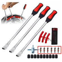 27-piece tire lever set, tire irons, tire levers for cars, motorcycles, e-scooters & bicycles, with 3 rim protectors, tire mountin