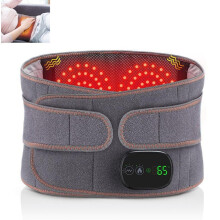 2 in 1 Elektrischer Massage-Gürtel, Kabelloser Beheizter Rückengurt, Abdominalwärmer Mit 3 Schnellen Heiz- und 3 Massagemodi, Touchscre