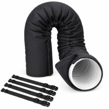 Tubo di scarico isolante da 150 cm, flessibile, resistente al calore e ai raggi UV, con 4 cinghie in velcro regolabili, adatto per c