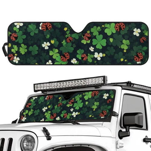 Clover Ladybug Windshield Sunshade for Jeep Wrangler 1