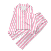 Kids Printed Button-Down Pajama Set Long Sleeve Top and