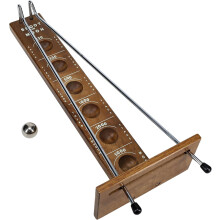 WE Games Shoot the Moon Game, Large 17.5 inch Size, Walnut Wood Stain, Retro Games for Adults, Classic Table Top Board Game