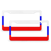 Russia Flag License Plate Frames Aluminum 2 pcs