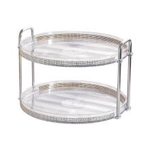 Round Serving Tray Jewelry and Cupcake Display Double Layer