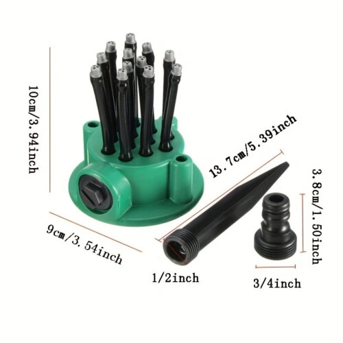 1 Pack Adjustable Garden Sprinkler for Lawn, Plants and Vegetables, Automatic Watering System 2