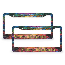 Puerto Vallarta Honeymoon License Plate Frames Aluminum