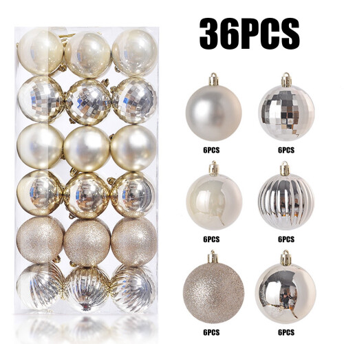 Christmas Ball Ornaments Beige 3 cm 36 pcs