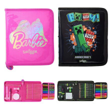 (Pink) Smiggle Australia Kids Large Capacity Art Pencil Case, Student Stationery Organizer, Assorted Colors