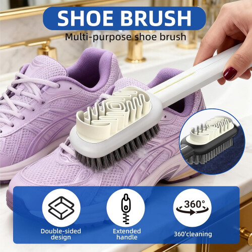 Suede Shoe Brush Double-Sided Rubber and Bristle 1 Piece 1