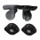 1 pair A19 DIY Replacement Travel Luggage Wheels-small black 1