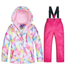 Girls' Windproof Ski Jacket and Pants Set Size 5-6