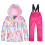 Girls' Windproof Ski Jacket and Pants Set Size 5-6 1
