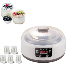 Yogurt Maker LCD Adjustable Time Temp 5 Jars