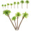 Miniature palm tree model scenery set 12 pcs 1