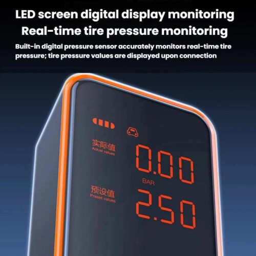 IN-3 Pompa ad aria per auto portatile wireless ad alta potenza con display digitale e luce LED 2