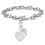 Silver Guardian Angel Initial Charm Bracelet 1
