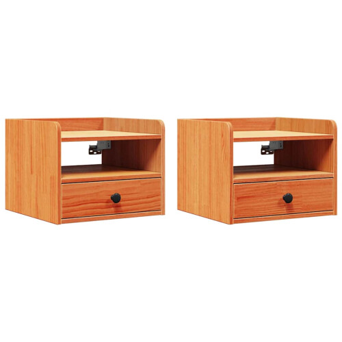VidaXL vidaXL Bedside Table 2 pcs Wax Brown 38 x 36 x 29.5 cm Solid pine wood 1