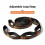 Multi-Purpose Colored Swing Rope for Outdoor Camping, Adjustable Loop Knot Webbing with Carabiner, Black and Red Gradient 2