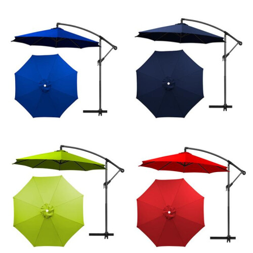 2m 8 Rib Universal Patio Umbrella Replacement Canopy, UV30+ Protective Waterproof Polyester Fabric, Gray 2