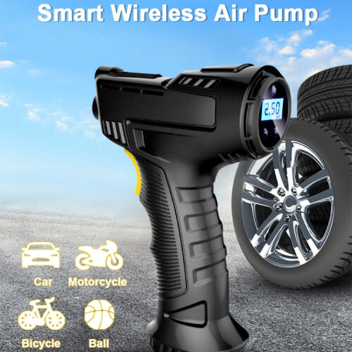 120W Wired Pointer Type Handheld Car Air Pump, Portable Outdoor Emergency Air Pump with Lighting:Wired Pointer Model 2