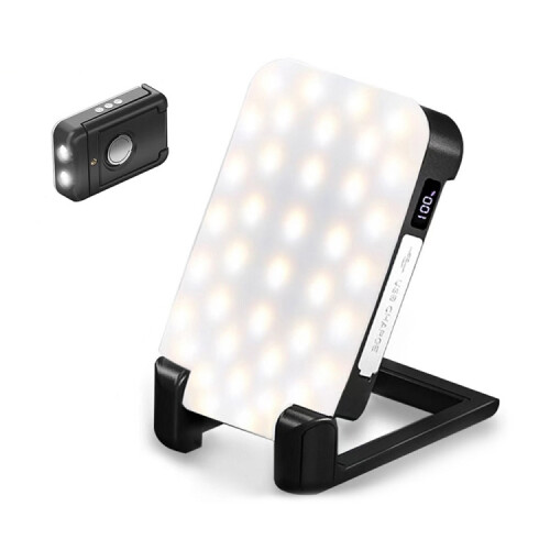 Multifunctional Outdoor Camping Light with USB Rechargeable Tent Light (Black):H20 1